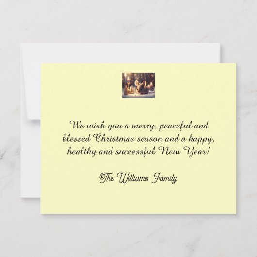 可愛いマ祝ウスクリスマス – ホリデーカード (裏面)