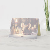 可愛いマ祝ウスクリスマス – ホリデーカード ノートカード (裏面)