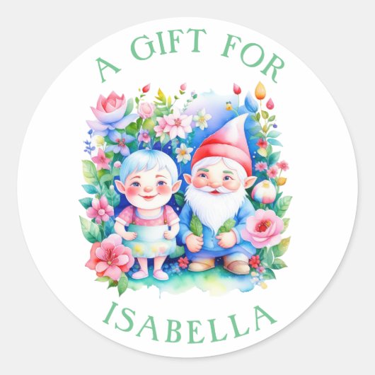 可愛いミスター・アンド・ミセス・クラークパーソナライズされた・クリスマス ラウンドシール (正面)