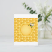 可愛いミツバチの巣のようなハニカムバックグラウンド ポストカード (スタンド正面)