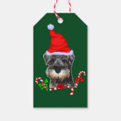可愛いミニチュアシュナウザースクリスマス ギフトタグ (裏面)
