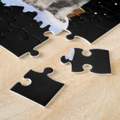 可愛いミニチュアシュナウツァークリスマスドッグ ジグソーパズル (側面)