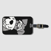 可愛いミニチュアシュナウツァードッグ漫画 ラゲッジタグ (正面横)