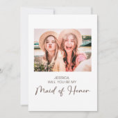 可愛いミニマリストは私のメイドの名誉の写真になる 招待状 (正面)