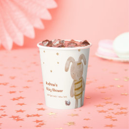 可愛いミニマリストBoho Bunnyのおもちゃ赤ちゃんシャワー 紙コップ