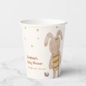 可愛いミニマリストBoho Bunnyのおもちゃ赤ちゃんシャワー 紙コップ (裏面)
