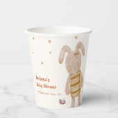可愛いミニマリストBoho Bunnyのおもちゃ赤ちゃんシャワー 紙コップ (正面)