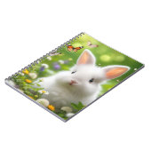 可愛いミニマルなウサギのスパイラルノート ノートブック (左側)