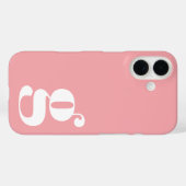 可愛いミニマルなモノグラムバラピンク Case-Mate iPhoneケース (裏面 (横))