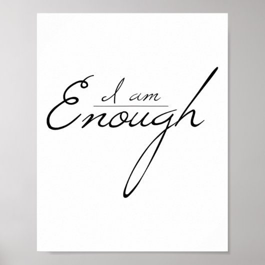 可愛いミニマルな自己愛T ポスター (正面)