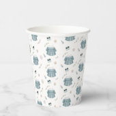 可愛いミニマルぼほ服柄ベビーシャワー 紙コップ (右)