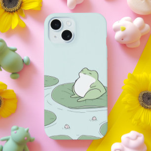 可愛いミニマルカエル iPhone 15ケース