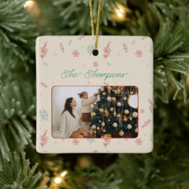 可愛いミニマルクリスマスエレメント1枚 セラミックオーナメント