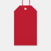 可愛いミニマルクリスマスツリー赤い白 ギフトタグ (裏面)