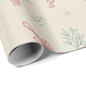 可愛いミニマルクリスマス ラッピングペーパー (ロールコーナー)