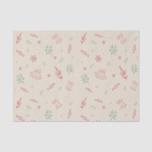 可愛いミニマルクリスマス 薄葉紙 (正面)