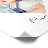 可愛いミニマルハートフォトファースト誕生日パーティー ポスター (角)