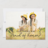 可愛いミニマル主義者は私のメイド・オブ・オーナー（花嫁付き添い人）? 招待状 (正面)