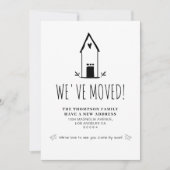可愛いミニマル引っ越しました新しいアドレス移動アン 案内状 (正面)