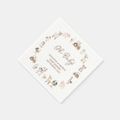 可愛いミニマル農園動物納屋周囲の庭赤ちゃんシャワー スタンダードカクテルナプキン (角)