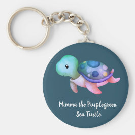 可愛いミムマザムラサキウミガメ キーホルダー