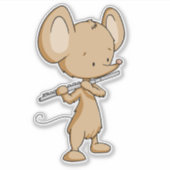 可愛いミュージシャン遊マウス笛 シール (正面)