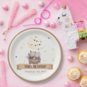 可愛いミュートテディ熱い空気バルーン子供の誕生日 ペーパープレート (パーティー)