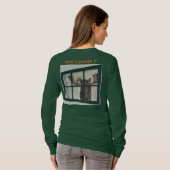 可愛いムース写真フレーム得を窓ムース？ティー Tシャツ (裏面フル)