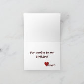 可愛いムース感謝していで サンキューカード (内部)