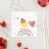 可愛いムーンスターアフリカ系アメリカ人の子供の赤ちゃんシャワー スタンダードカクテルナプキン (インサイチュ)