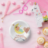 可愛いムーンスターアフリカ系アメリカ人の子供の赤ちゃんシャワー ペーパーボウル (パーティー)