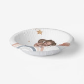 可愛いムーンスターアフリカ系アメリカ人の子供の赤ちゃんシャワー ペーパーボウル (傾斜あり)