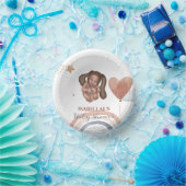 可愛いムーンスターアフリカ系アメリカ人の子供の赤ちゃんシャワー ペーパーボウル (パーティー)