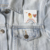 可愛いムーンスターアフリカ系アメリカ人の子供の赤ちゃんシャワー 缶バッジ (インサイチュ)