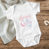 可愛いムーンドリーム大きな小さな1ピンクの赤ちゃん女の子 ベビーボディスーツ