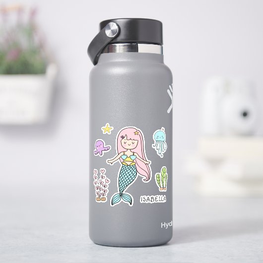 可愛いメお洒落ロガーリーパーソナライズされたメ名 シール (HydroFlask)