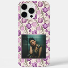 可愛いメイド・オブ・オナーのためのチューリップの花の写真ギフト iPhone 16 PRO MAXケース