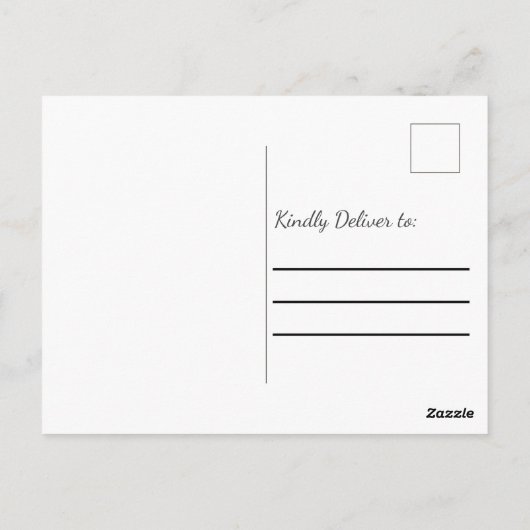 可愛いメタリックパープルピンクのレインボー ポストカード (裏面)