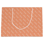 可愛いメッセージ赤面白いトレンディーパターン ラージペーパーバッグ (正面)