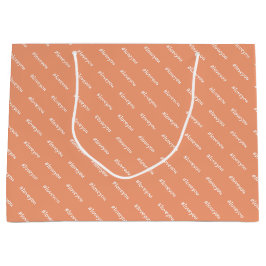 可愛いメッセージ赤面白いトレンディーパターン ラージペーパーバッグ