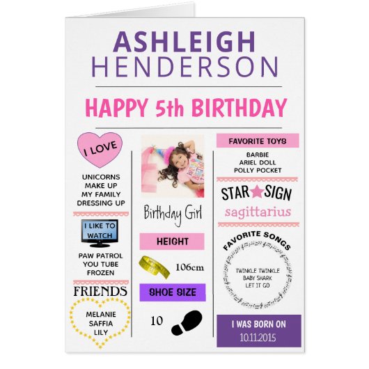 可愛いメモリーキープサケ写真誕生日 (正面)