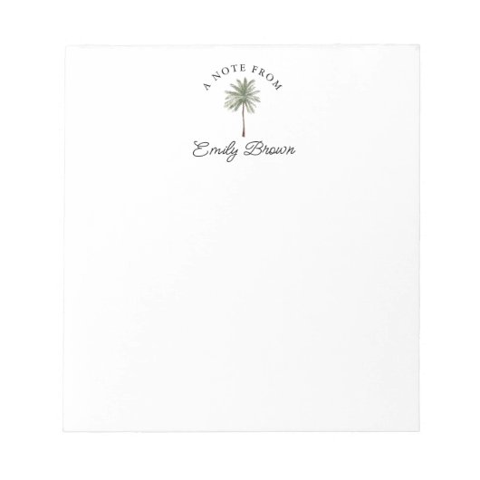 可愛いメモ帳から手のひらパーソナライズされたの木 ノートパッド (正面)