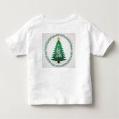 「可愛いメリークリスマスの子供用Tシャツ – おもしろいホール トドラーTシャツ (裏面)