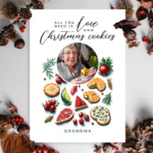 可愛いメリークリスマスクッキー写真の水色