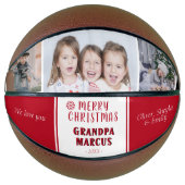 可愛いメリークリスマスグランドパ3フォトコラージュ バスケットボール (正面)