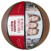 可愛いメリークリスマスグランドパ3フォトコラージュ バスケットボール (縦)