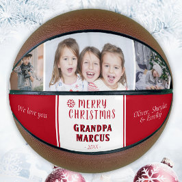可愛いメリークリスマスグランドパ3フォトコラージュ バスケットボール