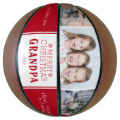 可愛いメリークリスマスグランドパ3フォトコラージュ バスケットボール (縦)