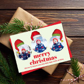 可愛いメリークリスマスサンタ数々のー写真 シーズンカード