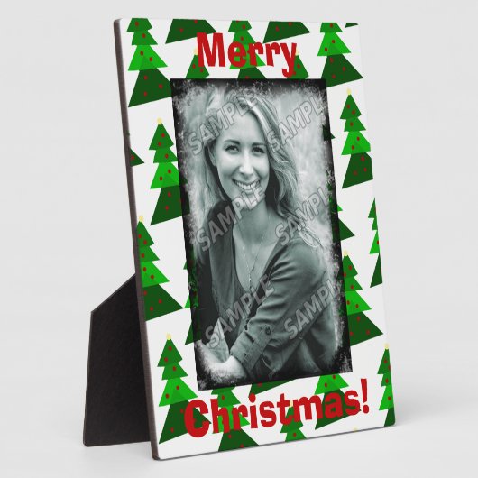 可愛いメリークリスマスツリーフォトプラークを追加 フォトプラーク (側面)